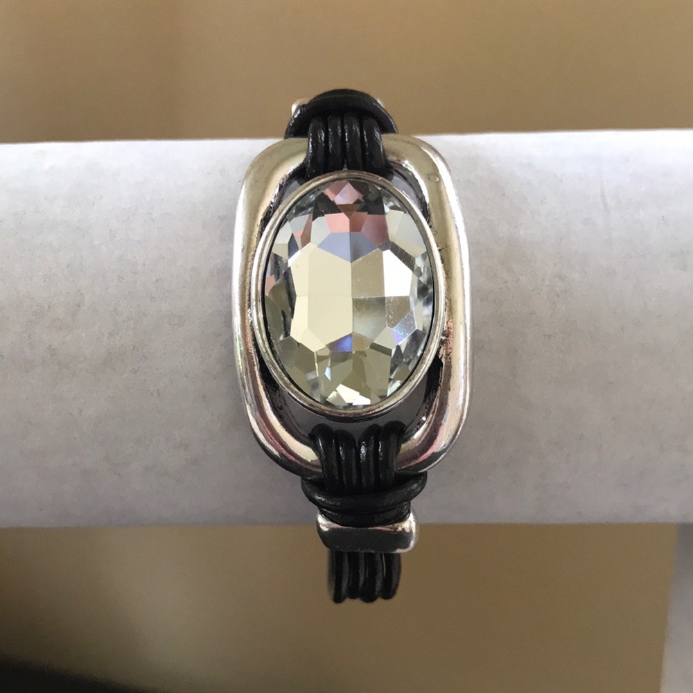 Fun Bracelet with Large Crystal Stone